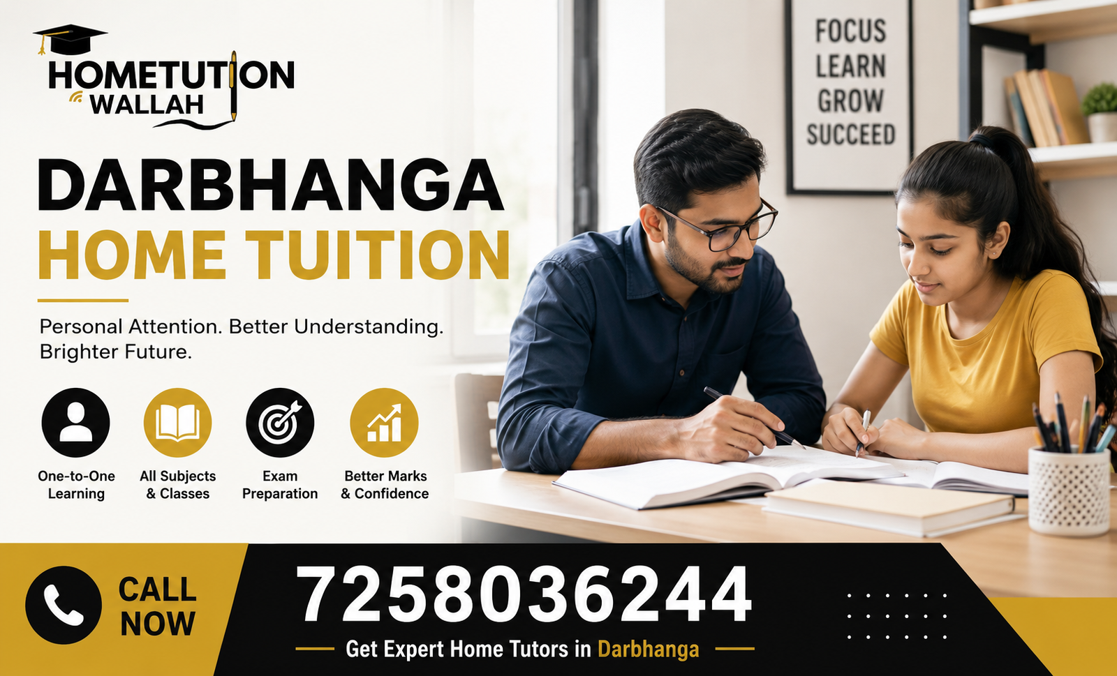 Darbhanga home tuition with professional home tutor teaching female student at home